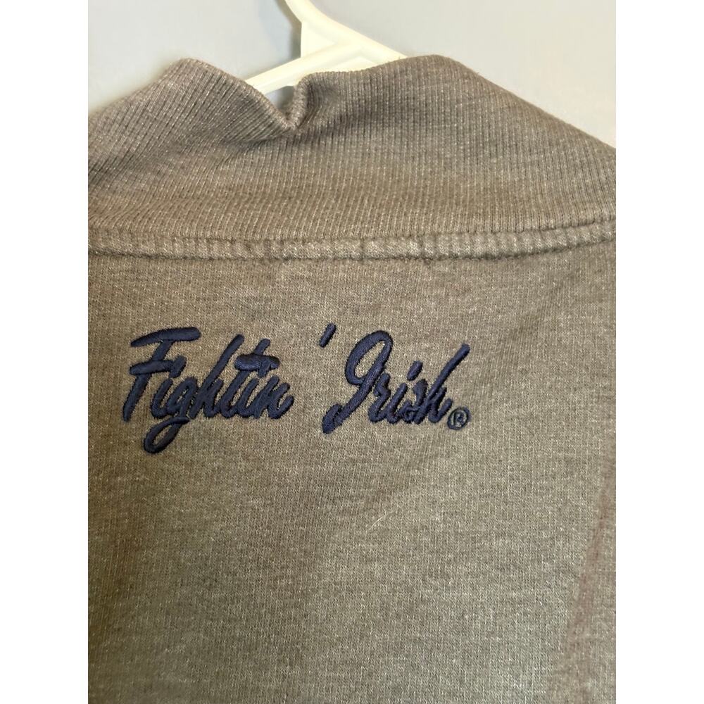 Notre Dame Gray Quarter Zip Sweatshirt Men’s Size XL Read - Picture 6 of 6